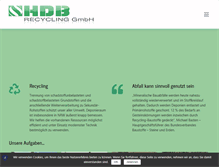 Tablet Screenshot of hdb-recycling.de